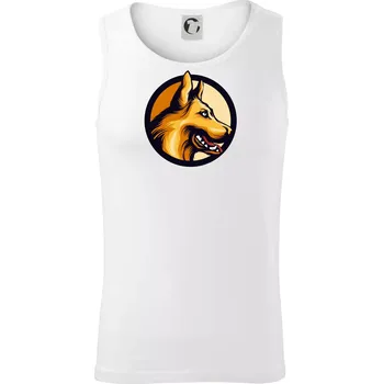 Německý ovčák - v kruhu - Tílko pánské Core - S ( Bílá )