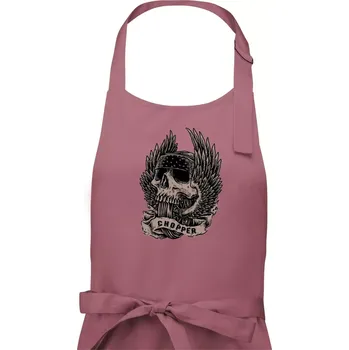 Kuchyňská zástěra Chopper kolo křídla - Pánská zástěra na vaření - Univerzální velikost ( Starorůžová )