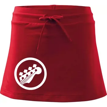 Dámská sukně Kytara kruh - Sportovní sukně - two in one - M ( Červená )