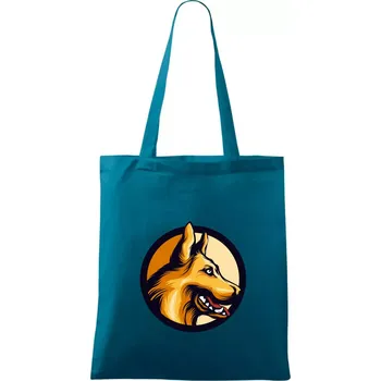 Německý ovčák - v kruhu - Taška bavlněná - 42 x 38 cm ( Petrolejová )