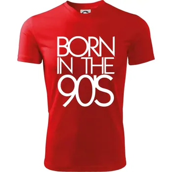 Chlapecké tričko Born In The 90's - Dětské triko sportovní (dresovina) - 146 cm/10 let ( Červená )