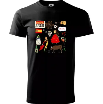 Španělské ikony - Triko extra velké (5-8XL) - 8XL ( Černá )