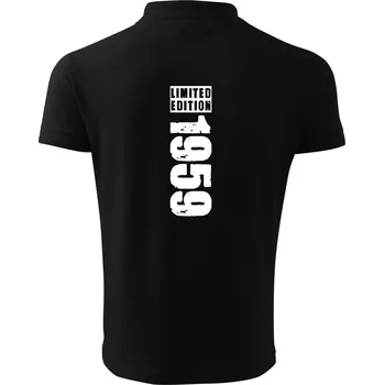 Pánská košile Limited edition 1959 pruh - Polokošile pánská Pique Polo 203 - 4XL ( Černá )