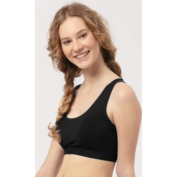 Dámský bambusový top Key s vyjímatelnými vložkami, černá L i384_10896758