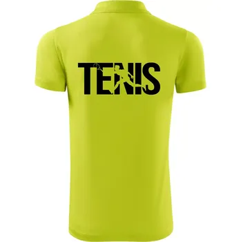 Pánská košile Tenis nápis silueta - Polokošile Victory sportovní (dresovina) - XL ( Limetková )