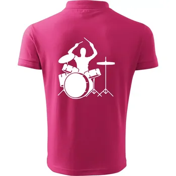 Pánská košile Bicí bubeník - Polokošile pánská Pique Polo 203 - XL ( Purpurová )