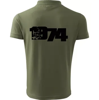 Pánská košile Husákovo dítě - 1974 - Polokošile pánská Pique Polo 203 - M ( Khaki )