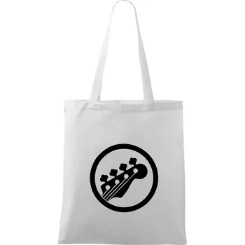 Kytara kruh - Taška bavlněná - 42 x 38 cm ( Bílá )