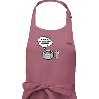 Kuchyňská zástěra A pak že na velikosti nezáleží - Dámská zástěra na vaření - Univerzální velikost ( Starorůžová )