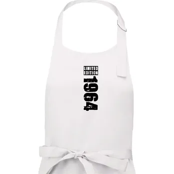 Kuchyňská zástěra Limited edition 1964 pruh - Pánská zástěra na vaření - Univerzální velikost ( Bílá )