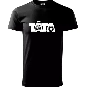 Pánské tričko Táta nápis - fotograf - Triko extra velké (5-8XL) - 6XL ( Černá )