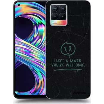 Pouzdro na mobilní telefon Picasee silikonový černý obal pro Realme 8 4G - LEFT A MARK