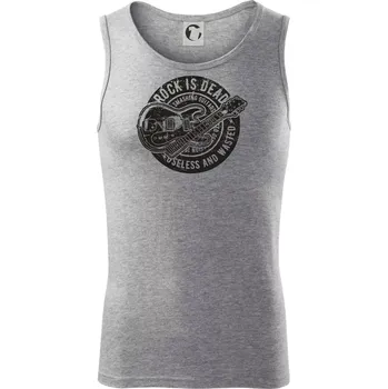 Rock Is Dead 1 - Tílko pánské Core - 2XL ( Tmavě šedý melír )