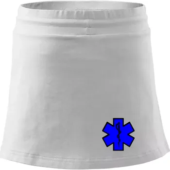 Dámská sukně Hvězda samostatná - záchranář / rescue - Sportovní sukně - two in one - XL ( Bílá )