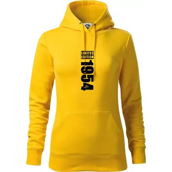Dámská mikina Limited edition 1954 pruh - Mikina dámská Cape s kapucí - L ( Žlutá )