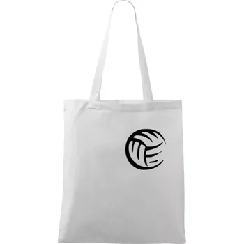 Nákupní taška Volejbal míč prso - Taška bavlněná - 42 x 38 cm ( Bílá )