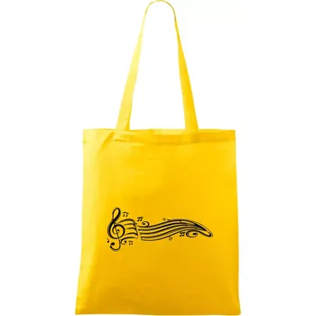 Noty vlna - Taška bavlněná - 42 x 38 cm ( Žlutá )