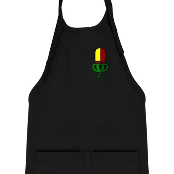 Kuchyňská zástěra Prší - Žaludy - prso - Dětská zástěra na vaření - Univerzální velikost ( Černá )