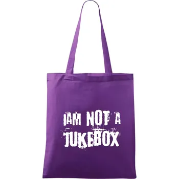 Nákupní taška Iam not a jukebox - na prsou - Taška bavlněná - 42 x 38 cm ( Fialová )
