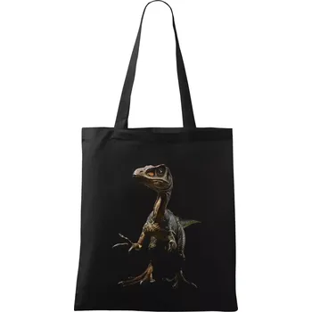 Velociraptor černá fotka - Taška bavlněná - 42 x 38 cm ( Černá )