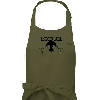 Kuchyňská zástěra Dead Bull obrys - Dámská zástěra na vaření - Univerzální velikost ( Khaki )