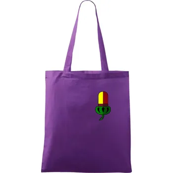 Prší - Žaludy - prso - Taška bavlněná - 42 x 38 cm ( Fialová )