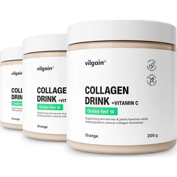 Iontový nápoj Vilgain Collagen Drink + Vitamin C – 3× pomeranč 200 g