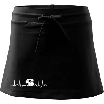 Dámská sukně Bicí EKG - Sportovní sukně - two in one - L ( Černá )