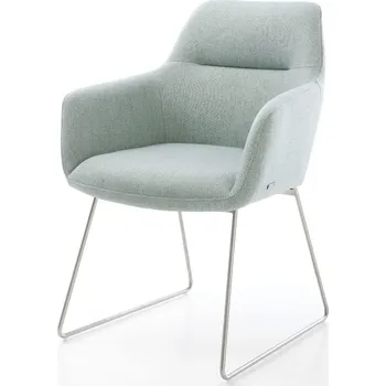 Jídelní židle DELIFE Jídelní židle Pejo-Flex Stripes mint tenká podnož nerezová ocel taštičkové pružiny