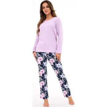 Pánské oblečení Cornette pyžamo 145/462 Natalie long/r S-2XL dámské vřesově zelená M