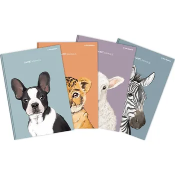 Blok Hamelin Záznamní kniha A7 80l 70g Animal čtv. ,balení 12 ks 576214