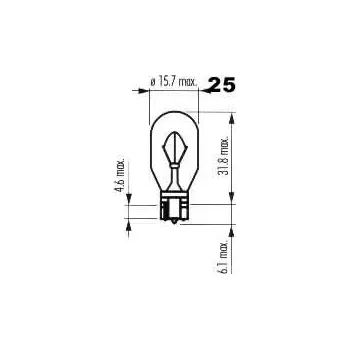 Povinná bezpečnostní výbava žárovka 12V 10W W2,1x9,5d T15 WAIGEER