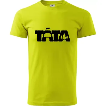 Táta nápis - houbař - Klasické pánské triko vyšší gramáže - M ( Limetková )