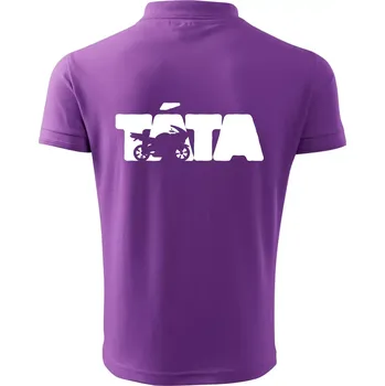Pánská košile Táta nápis - motorka supersport - Polokošile pánská Pique Polo 203 - S ( Fialová )