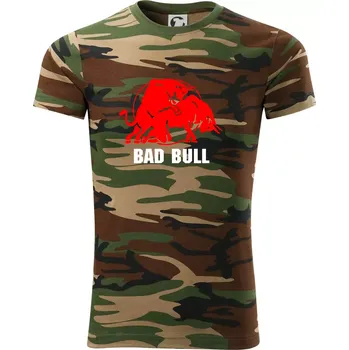 Pánské tričko Bad Bull - Army CAMOUFLAGE - XL ( Hnědý maskáč )