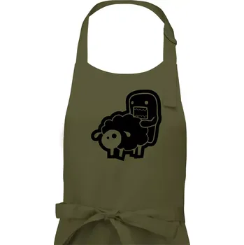 Kuchyňská zástěra Sticker ovce - Dámská zástěra na vaření - Univerzální velikost ( Khaki )