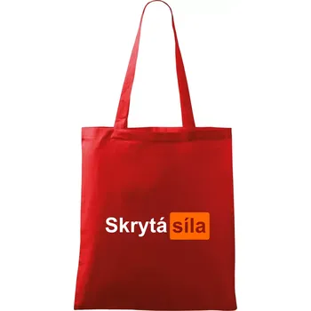 Porn - Skrytá síla - Taška bavlněná - 42 x 38 cm ( Červená )