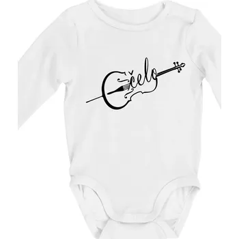 Kojenecký body Čelo nápis - Body kojenecké s dlouhým rukávem - Dlouhý r. do 3 měs ( Bílá )