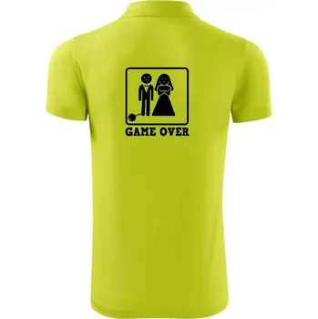 Pánská košile Game Over rozlučka - Polokošile Victory sportovní (dresovina) - 3XL ( Limetková )