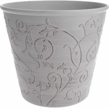 Květináč Casa de Engel Home Obal na květináč - Eko plast, bílý floral, 0/24 Fialová UNI (2830898)