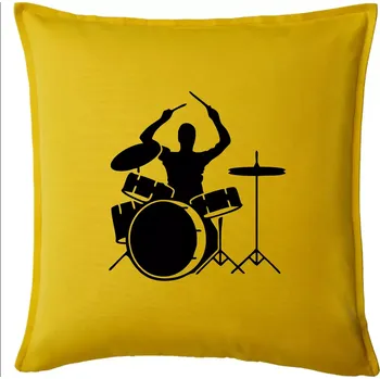 Polštář Bicí bubeník - Polštář 50x50 - 50x50 - Pouze potah ( Žlutá )