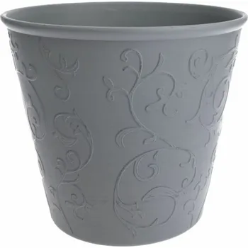 Květináč Casa de Engel Home Obal na květináč - Eko plast, šedý floral, 0/24 Fialová UNI (2829758)