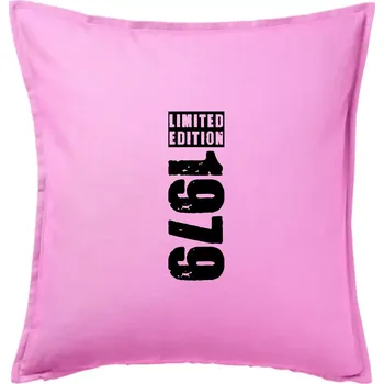 Polštář Limited edition 1979 pruh - Polštář 50x50 - 50x50 - Pouze potah ( Růžová )
