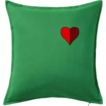 Polštář Prší - Červený - prso - Polštář 50x50 - 50x50 - Včetně výplně ( Středně zelená )