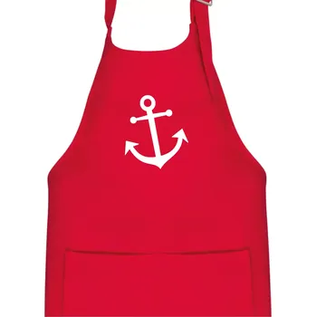 Kuchyňská zástěra Kotva - Dětská zástěra na vaření - Univerzální velikost ( Červená )