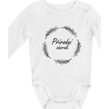 Kojenecký body Přírodní zázrak - Body kojenecké s dlouhým rukávem - Dlouhý r. do 3 měs ( Bílá )