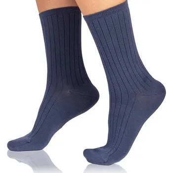 Dámské ponožky Bellinda FANCY RIB MODAL SOCKS BE495912 modrá 35 - 38