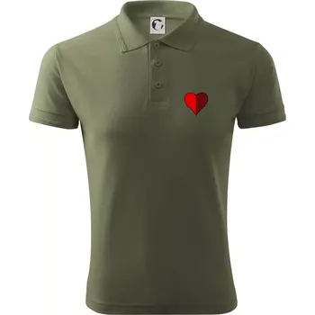 Pánská košile Prší - Červený - prso - Polokošile pánská Pique Polo 203 - S ( Khaki )