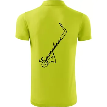 Pánská košile Saxophone nápis - Polokošile Victory sportovní (dresovina) - 3XL ( Limetková )