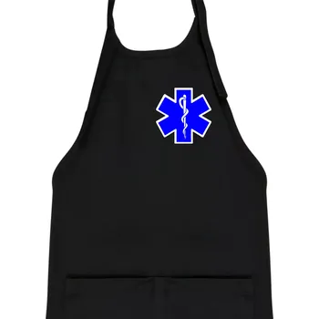 Kuchyňská zástěra Hvězda samostatná - záchranář / rescue - Dětská zástěra na vaření - Univerzální velikost ( Černá )